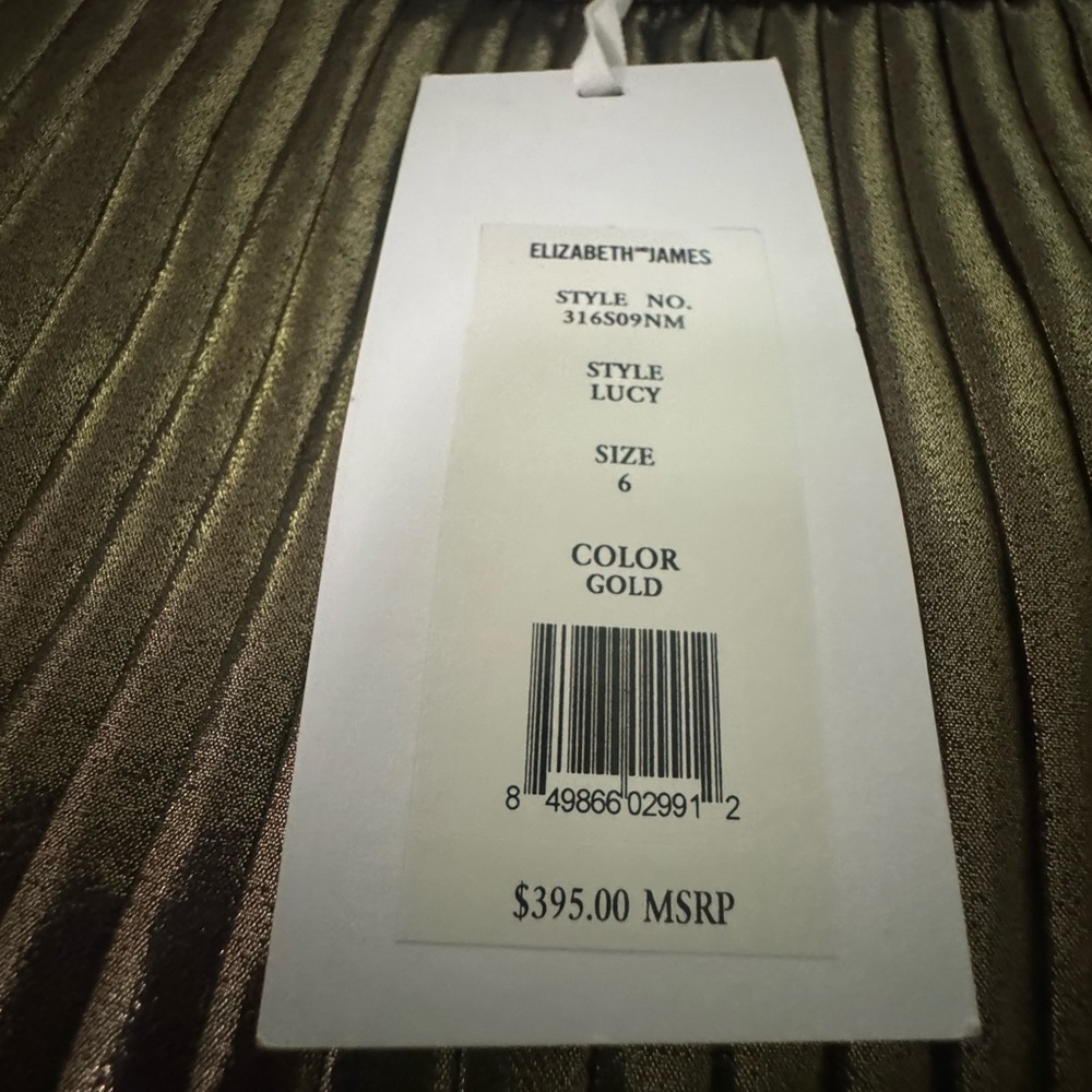 Elizabeth & James Lucy Pleated Gold Skirt